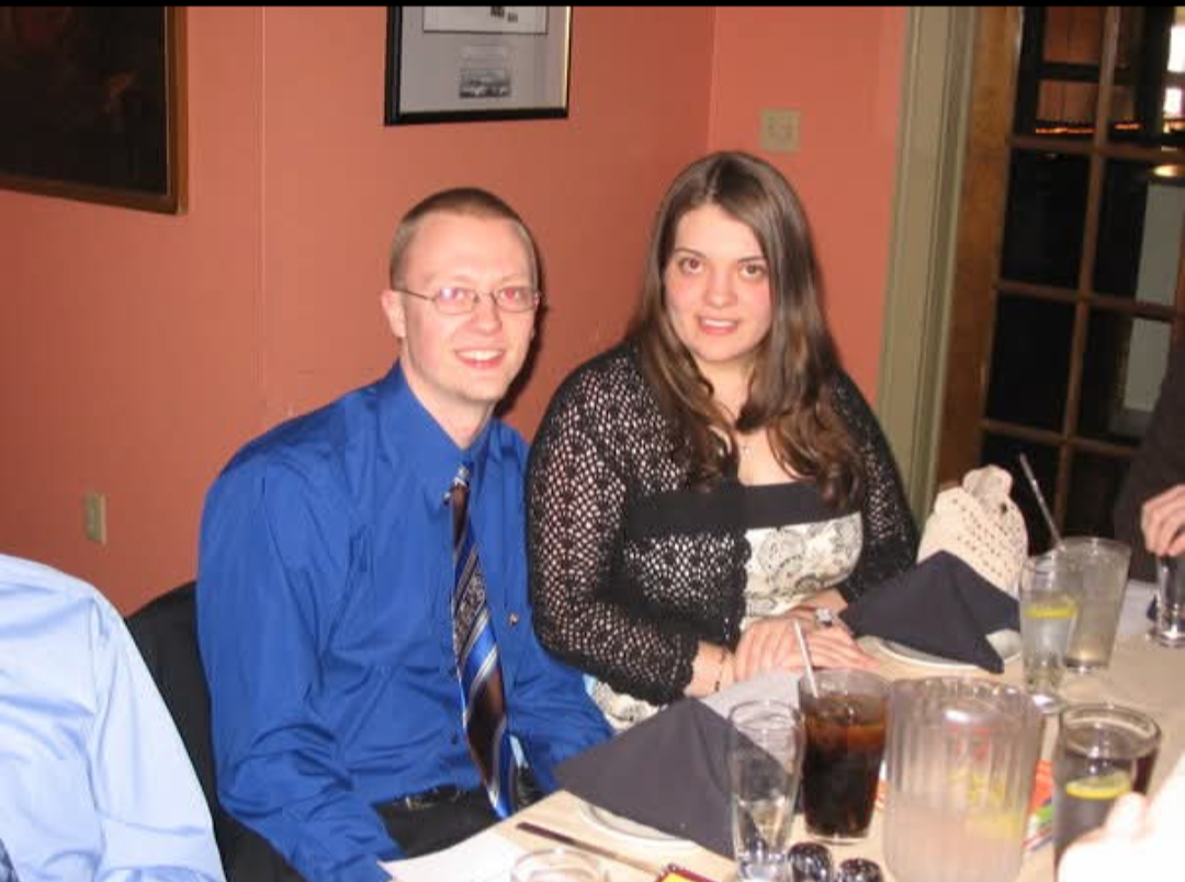 Pete and Vera at dinner